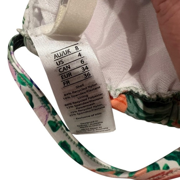 NWT Sea Level Swim Women’s Dolce Floral D Cup Two Piece in size US 4 - Picture 4 of 7